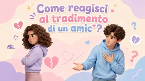 Come reagisci se un'amica o un amico ti tradisce?